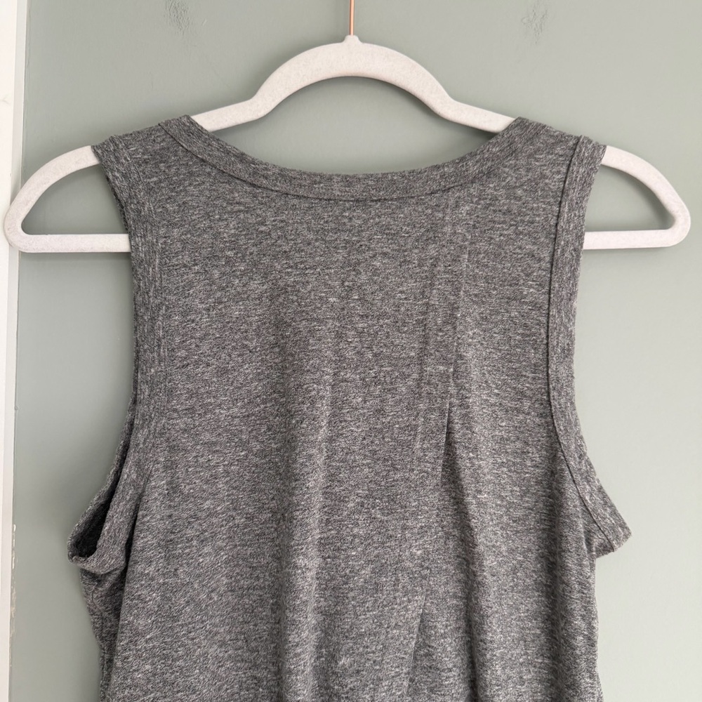 Current/Elliott Heather Gray Tulip Back Muscle Tank Top - Picture 6 of 12